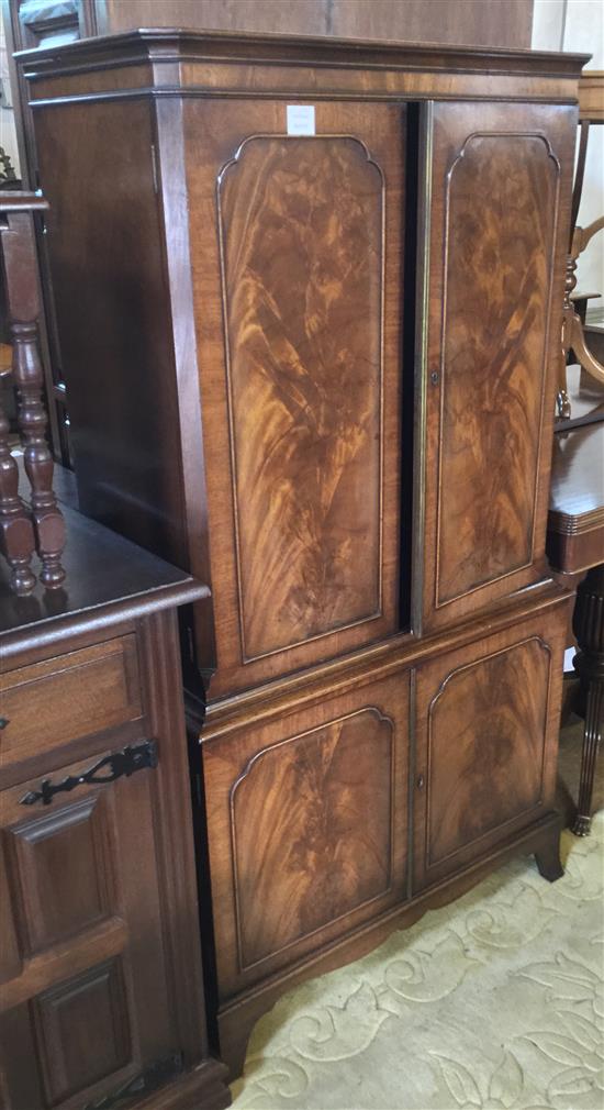 George III style mahogany four door cabinet